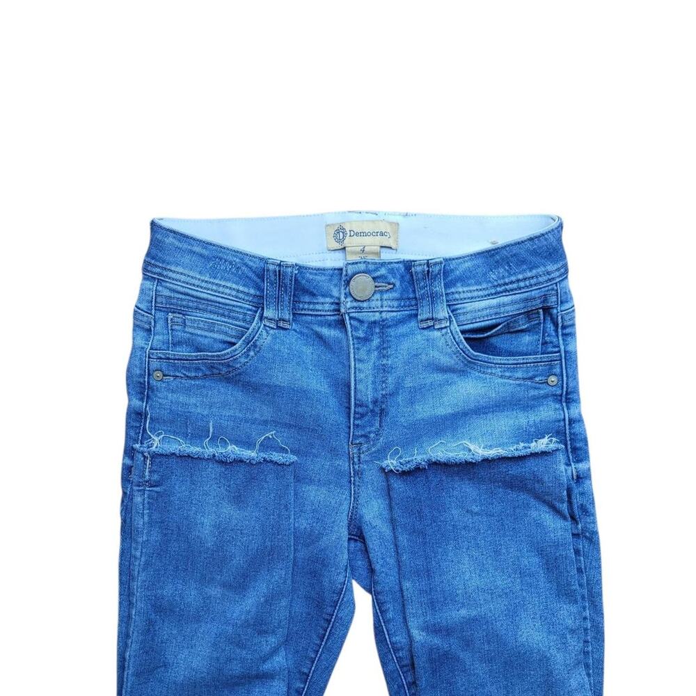 Democracy "Ab" Solution Distressed Skinny Jeans Size 4